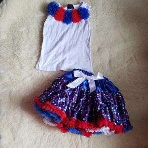 Cute Tutu outfit ,perfect for the 4th July